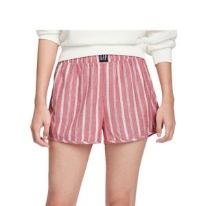 NEW Gap Women Flannel Pajama‎ Shorts. Size Large. Pink Stripe.
